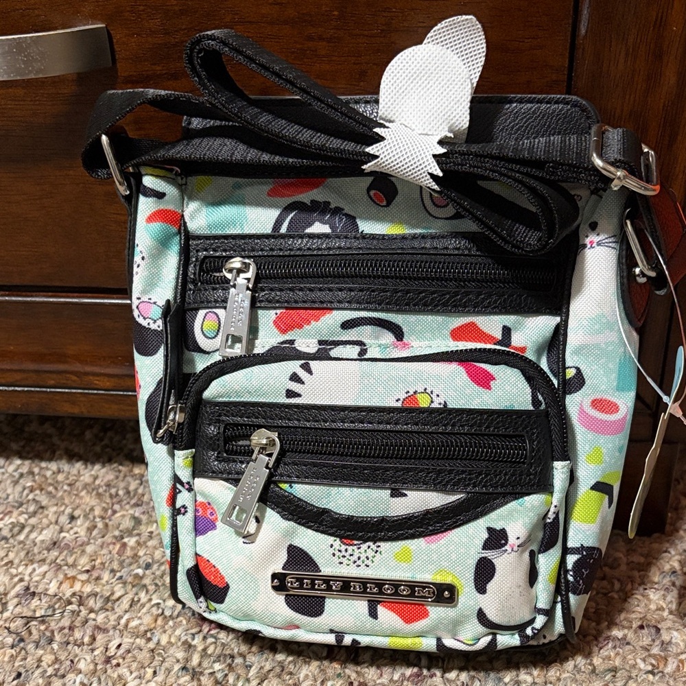 Lily Bloom Cat Print Crossbody Bag